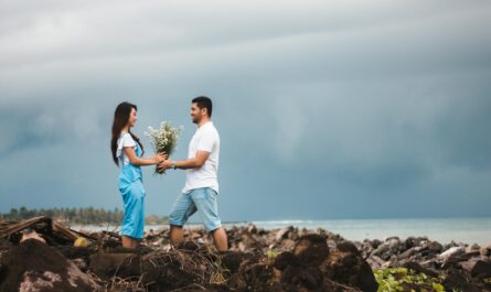 https://www.pexels.com/photo/photo-of-man-giving-flowers-to-woman-935824/